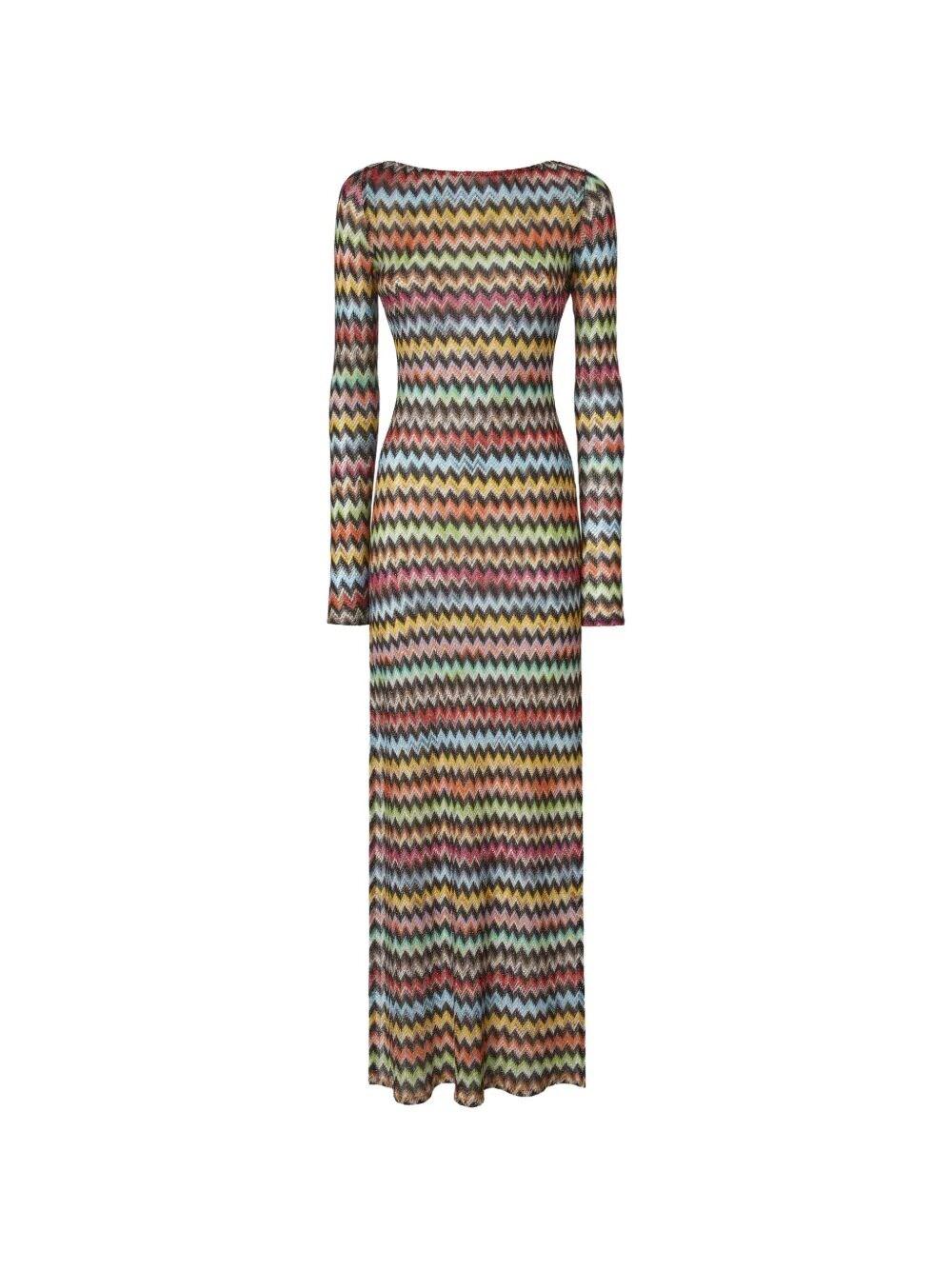 chinese dress ladies M Missoni Dress Pink Metallic Knit Size 42 Long Sleeve Ruffle-Hem Mini   Celebrity Owned