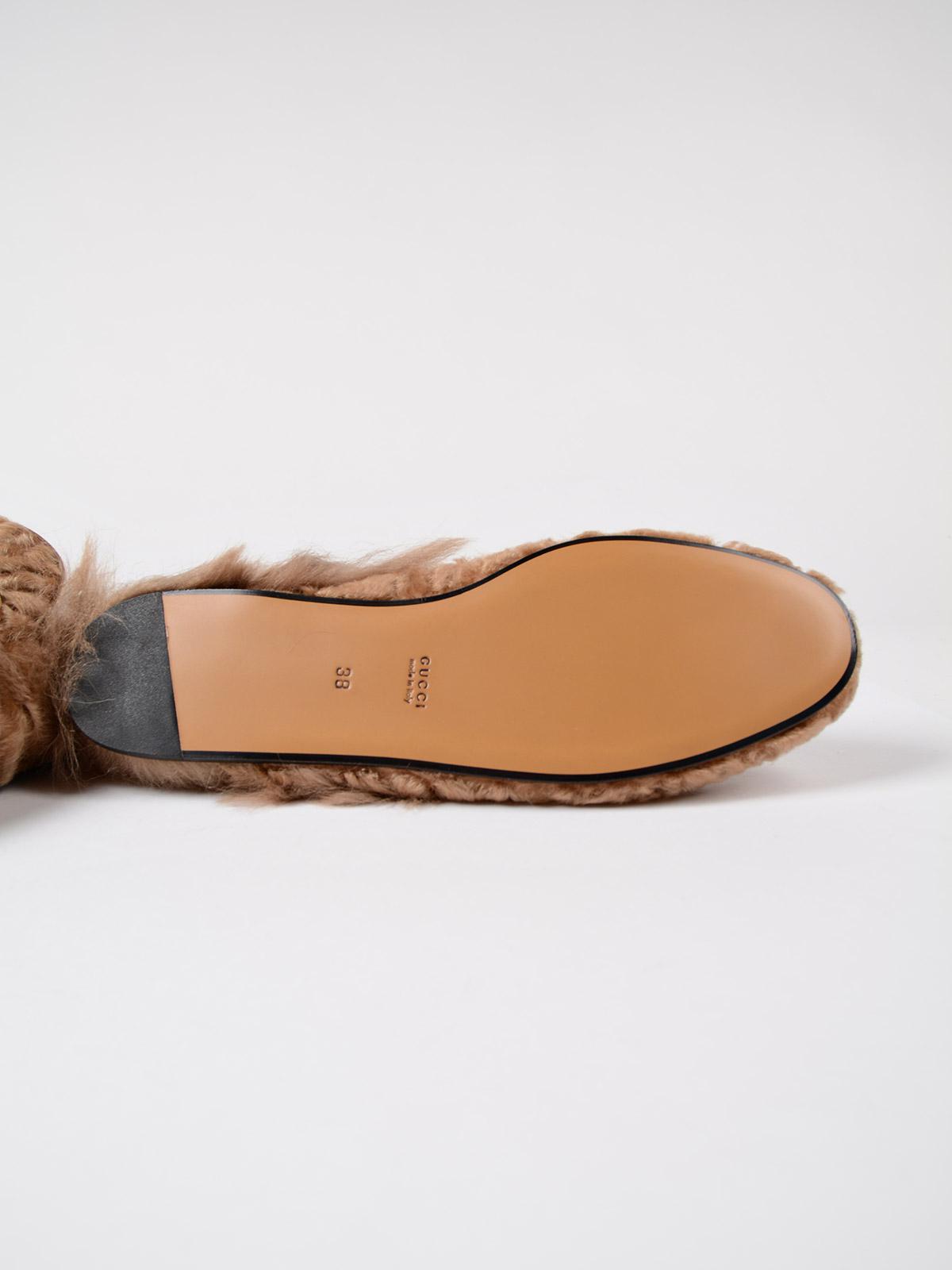 gucci fur flip flops