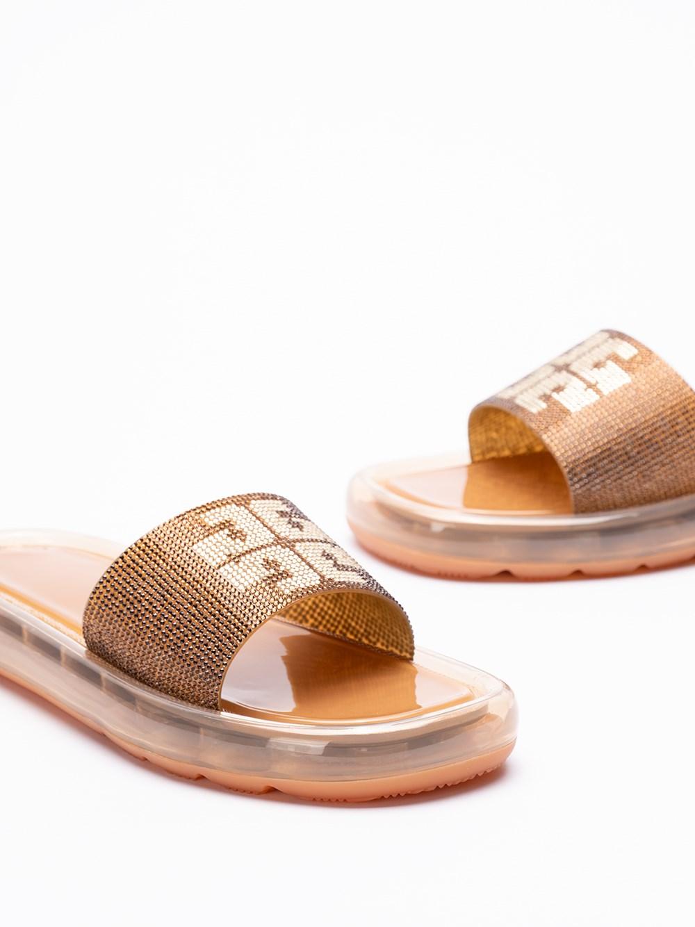 tory burch brown jelly sandals