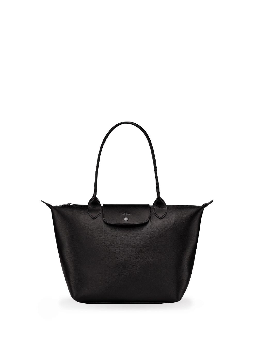 Longchamp `le Pliage City` Medium Tote in Black | Lyst