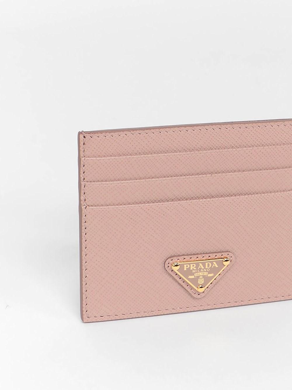 Wallets & purses Prada - Pink saffiano leather card case