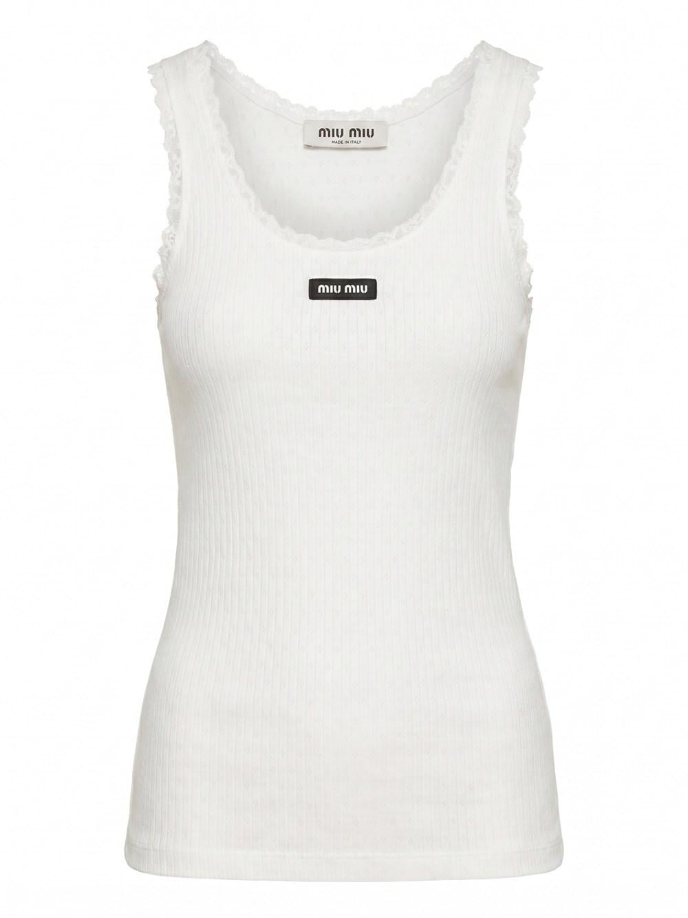 Miu Miu Sleeveless and tank tops for Women | Online Sale up to 33