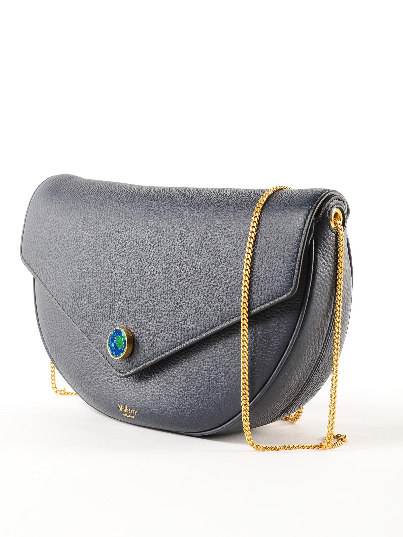 mulberry navy clutch bag