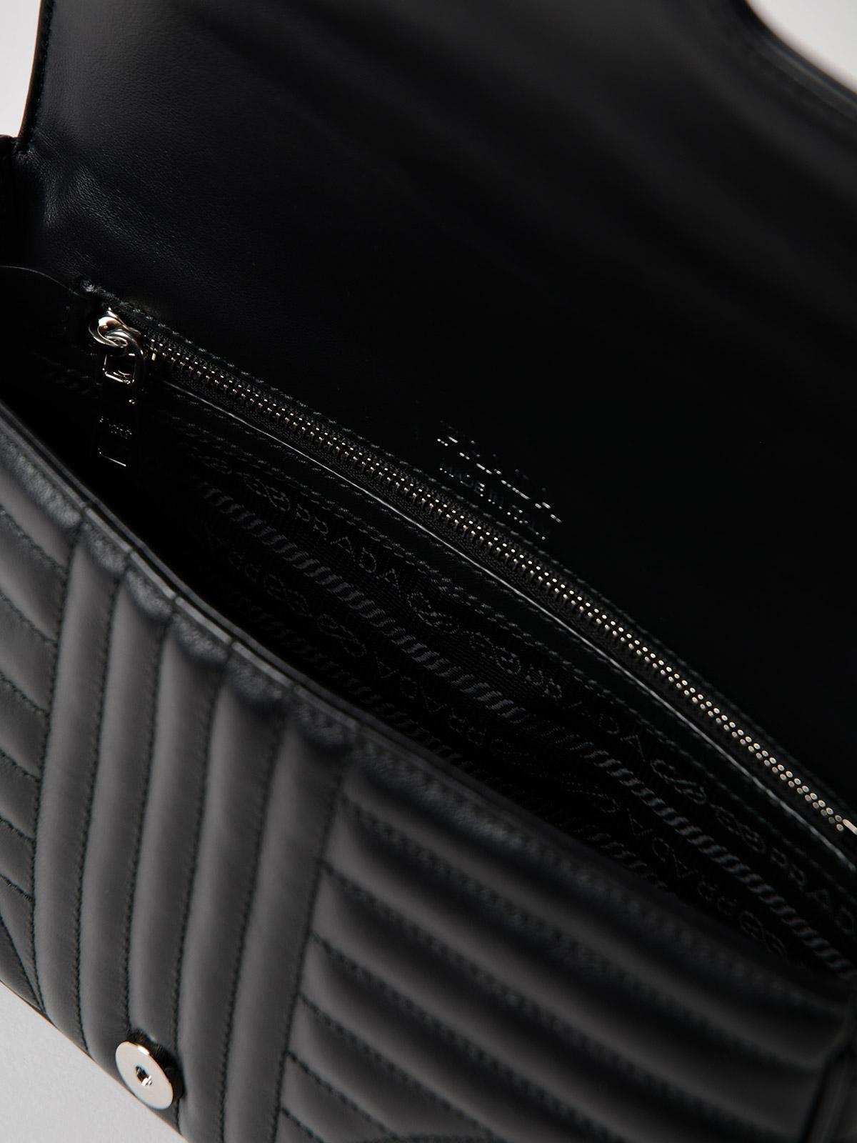 prada soft calf impunture shoulder bag