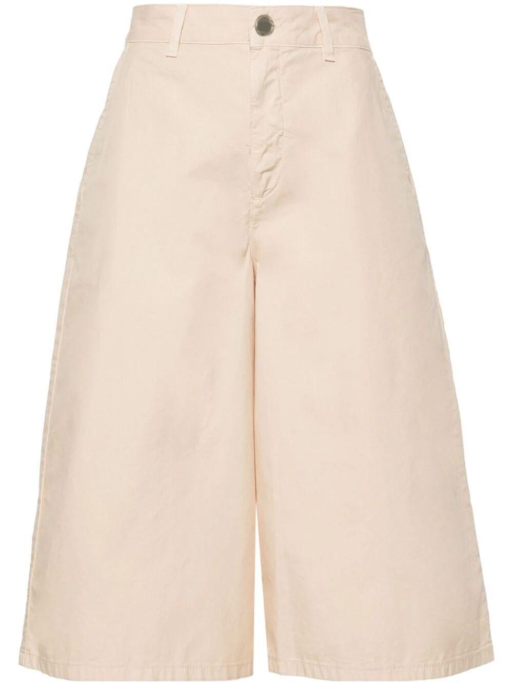 PINKO belted wide-leg shorts - White