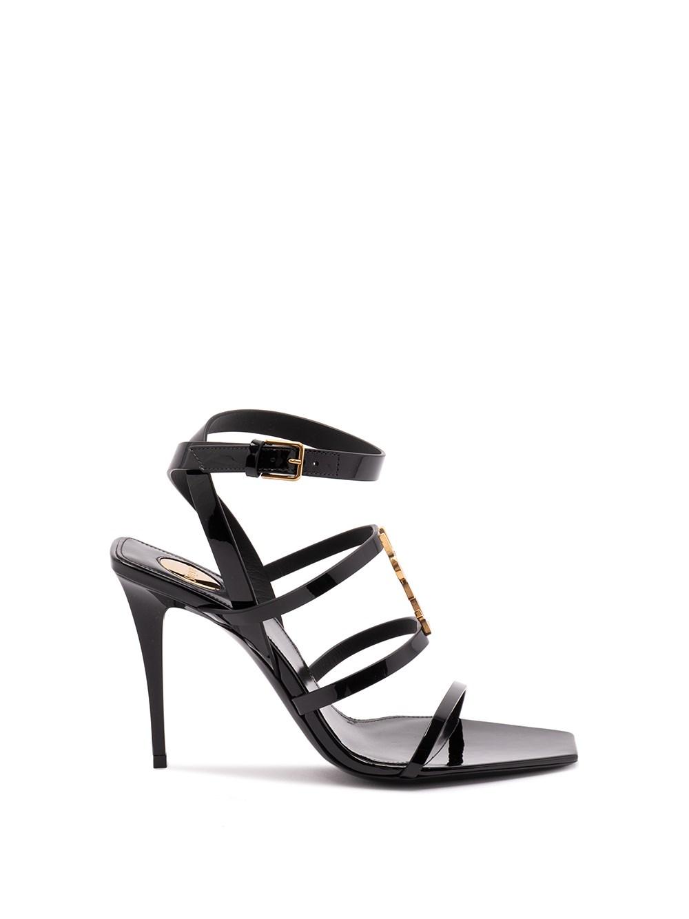 サンダル・ミュール Saint Laurent Women's Black Satin Sandals Saint Laurent Opyum 110 silk satin sandals Saint Laurent