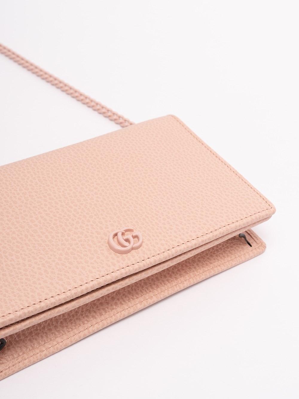 GG Marmont mini chain bag in Pink Leather