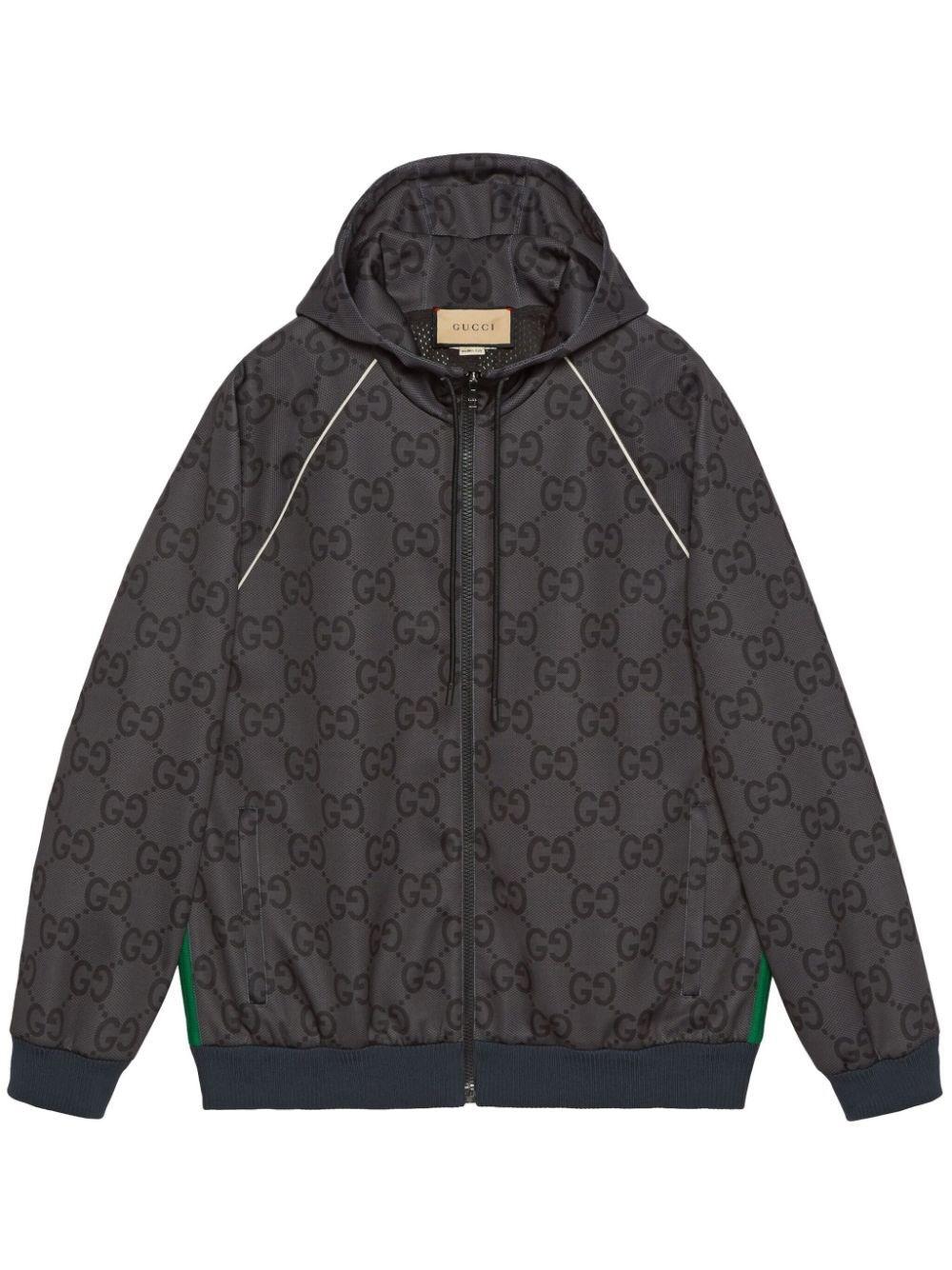 Gucci Full-zip Hoodie in Gray for Men
