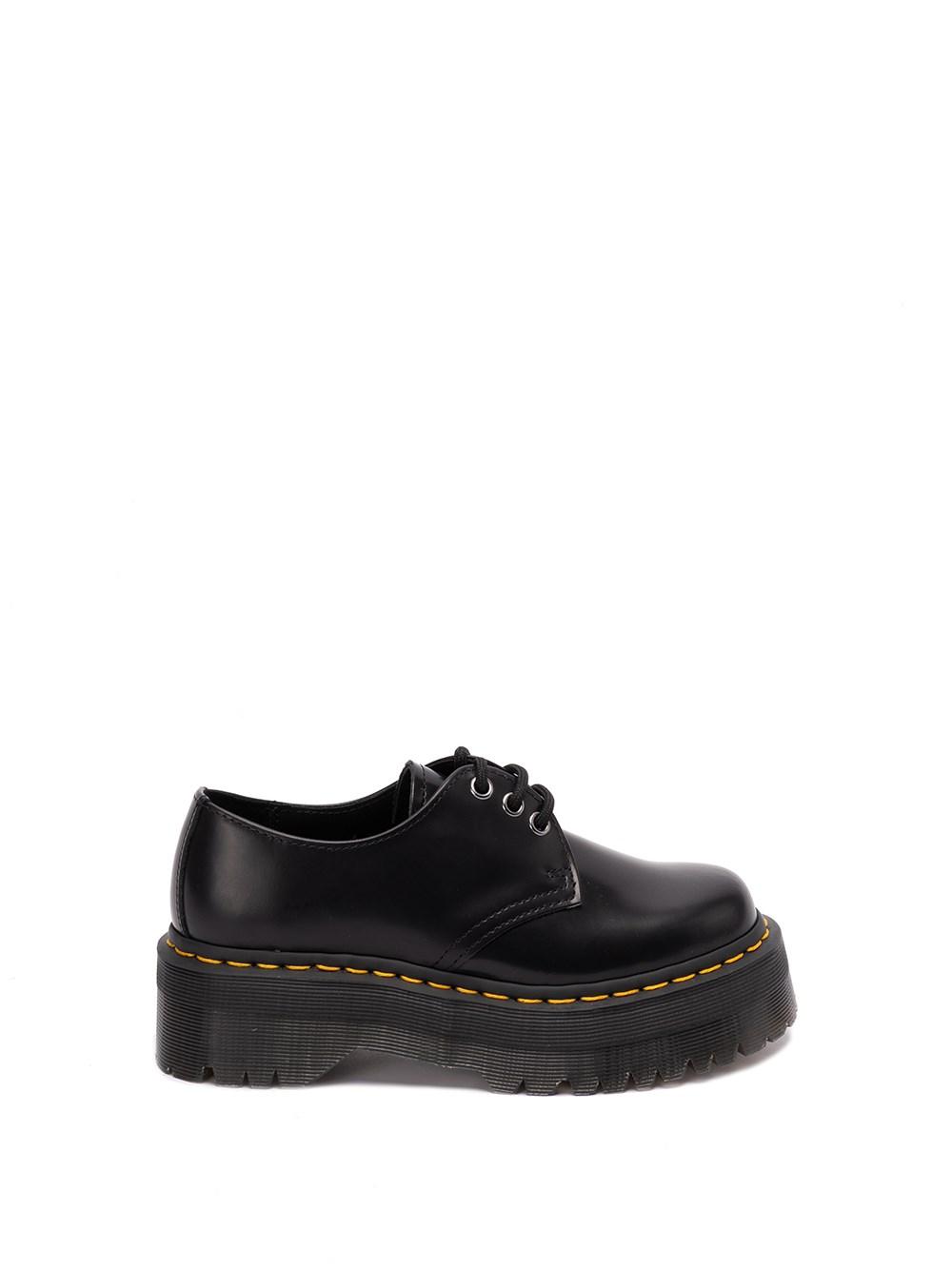 Dr. Martens `1461 Quad` Leather Platform Shoes in Black | Lyst
