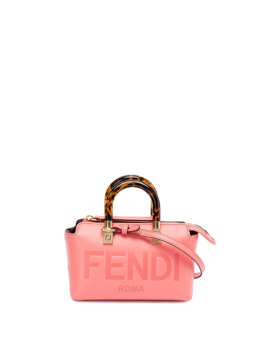 By The Way Mini - Pink leather small Boston bag