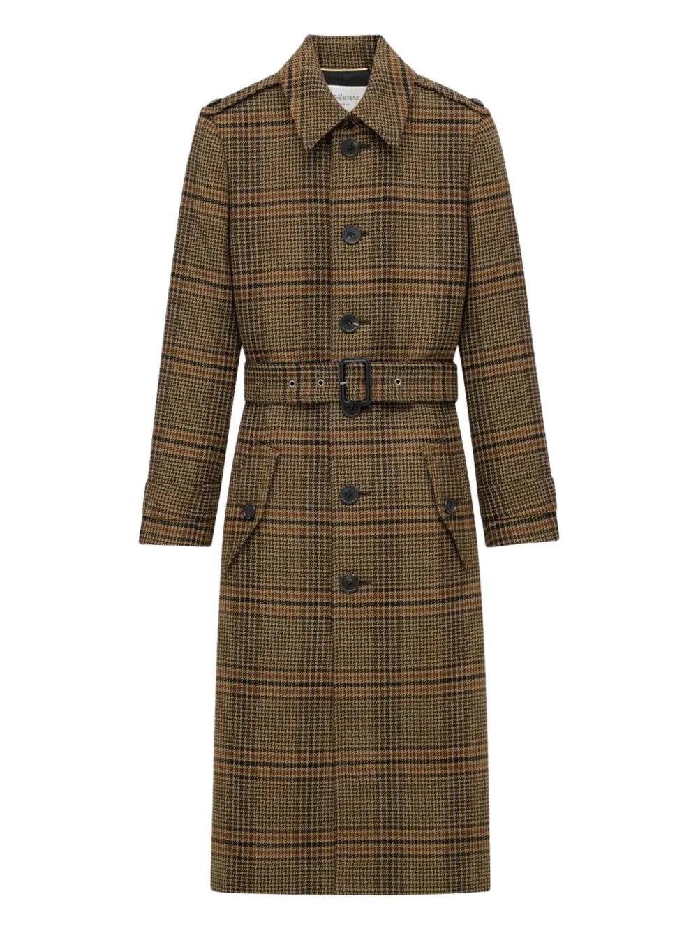 イヴサンローラン　バルマカーンコート　トレンチコート　ロング　バイカラー　L saint-laurent-Brown-Coat.jpeg
