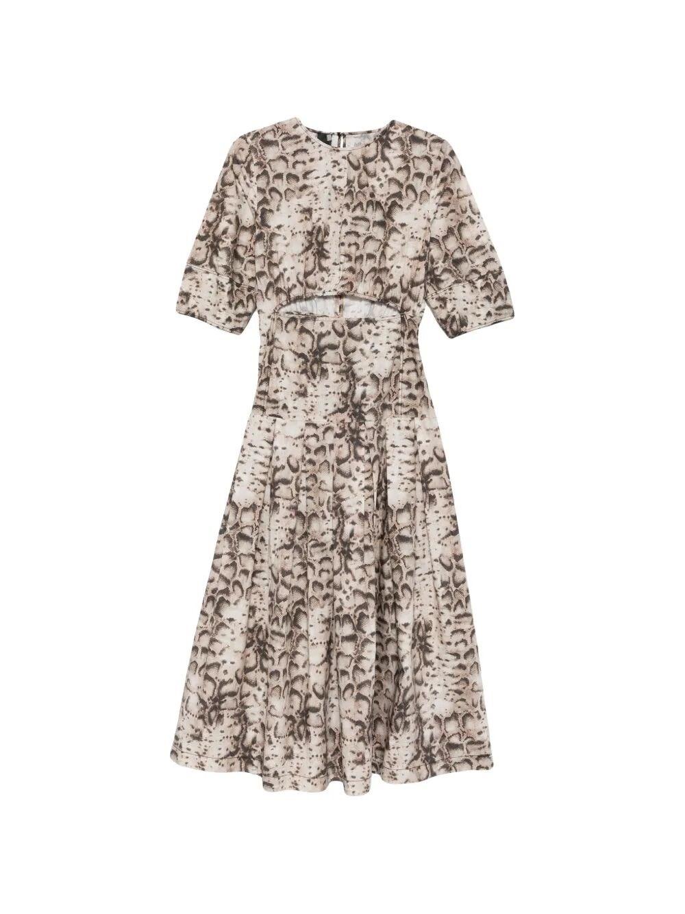 pinko tweed dress Buy PINKO White Arrosto Flared Dress in Patterned Tweed For Women Online