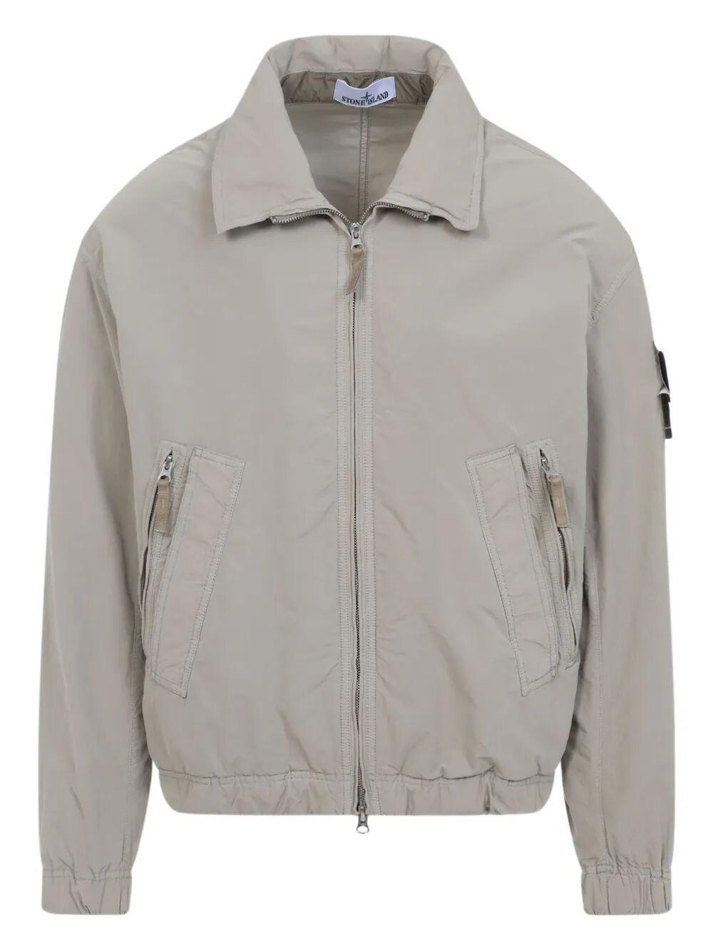 Stone Island David Light-Tc' Bomber Jacket in Gray for Men | Lyst