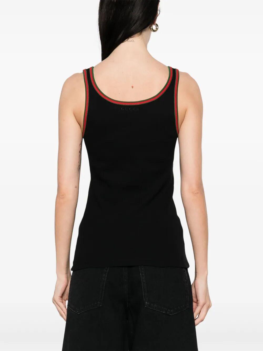 Gucci Web Tank Top in Black | Lyst