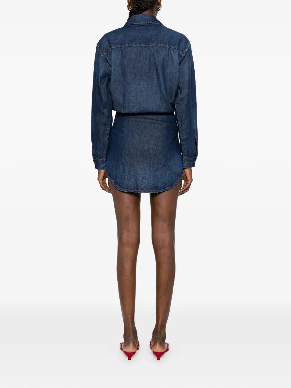 diesel denim shirt dress Diesel DE-LORVYN-S Womens Blue Dresses
