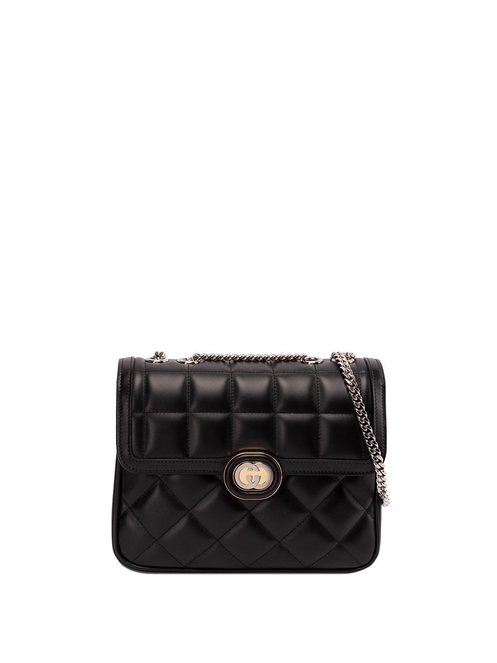Gucci `quilted Line Juliette` Shoulder Bag in Black | Lyst