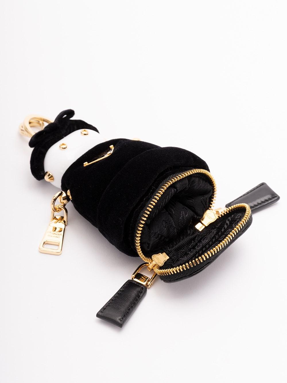 Prada 'Patty' Key Chain Trick in Black | Lyst