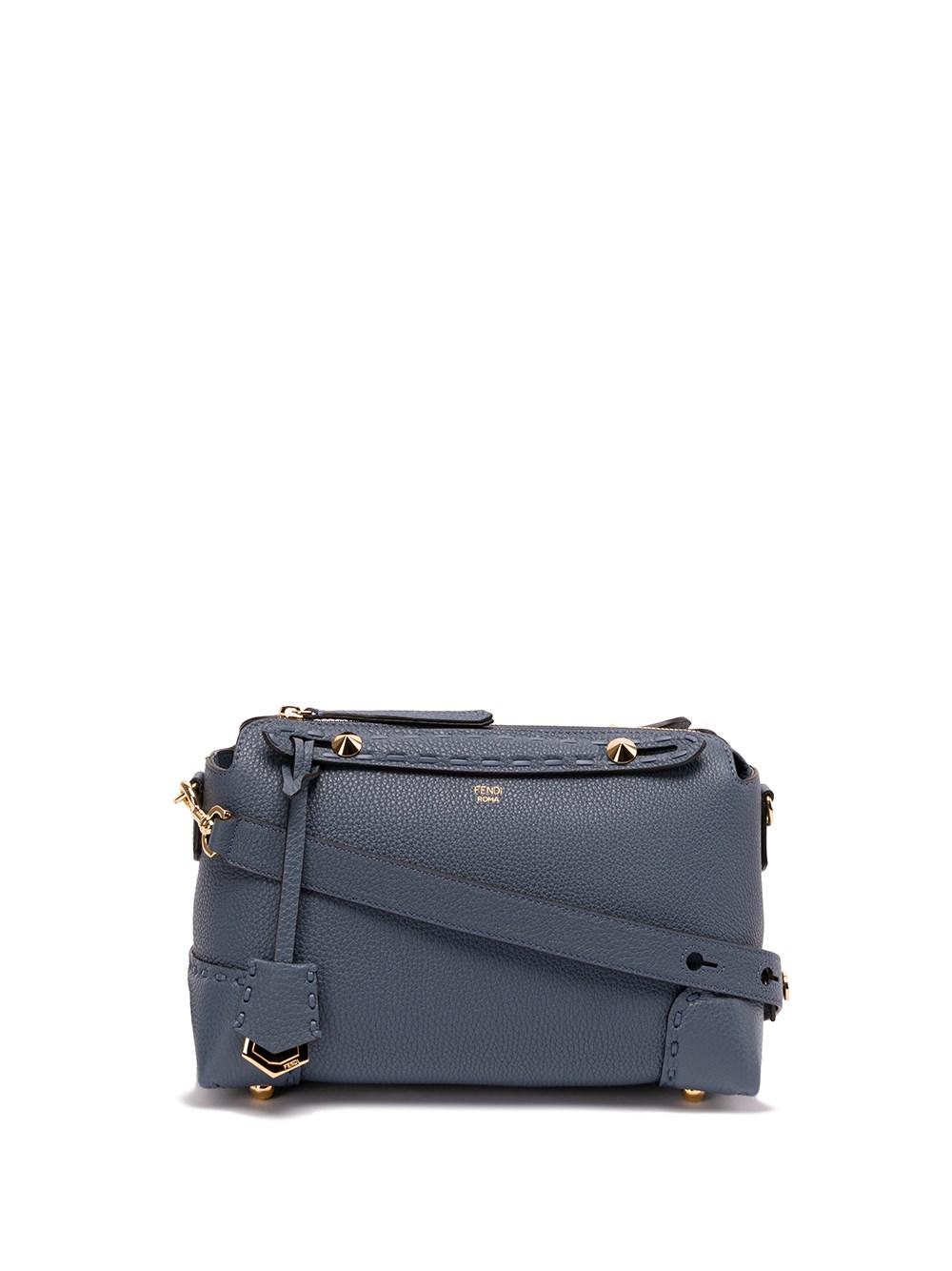 Fendi `by The Way Medium` Leather Boston Bag in Blue