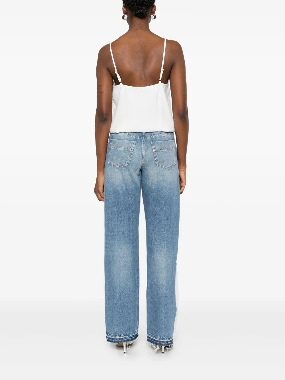 Elisabetta Franchi Fitted Denim Jumpsuit With Floral