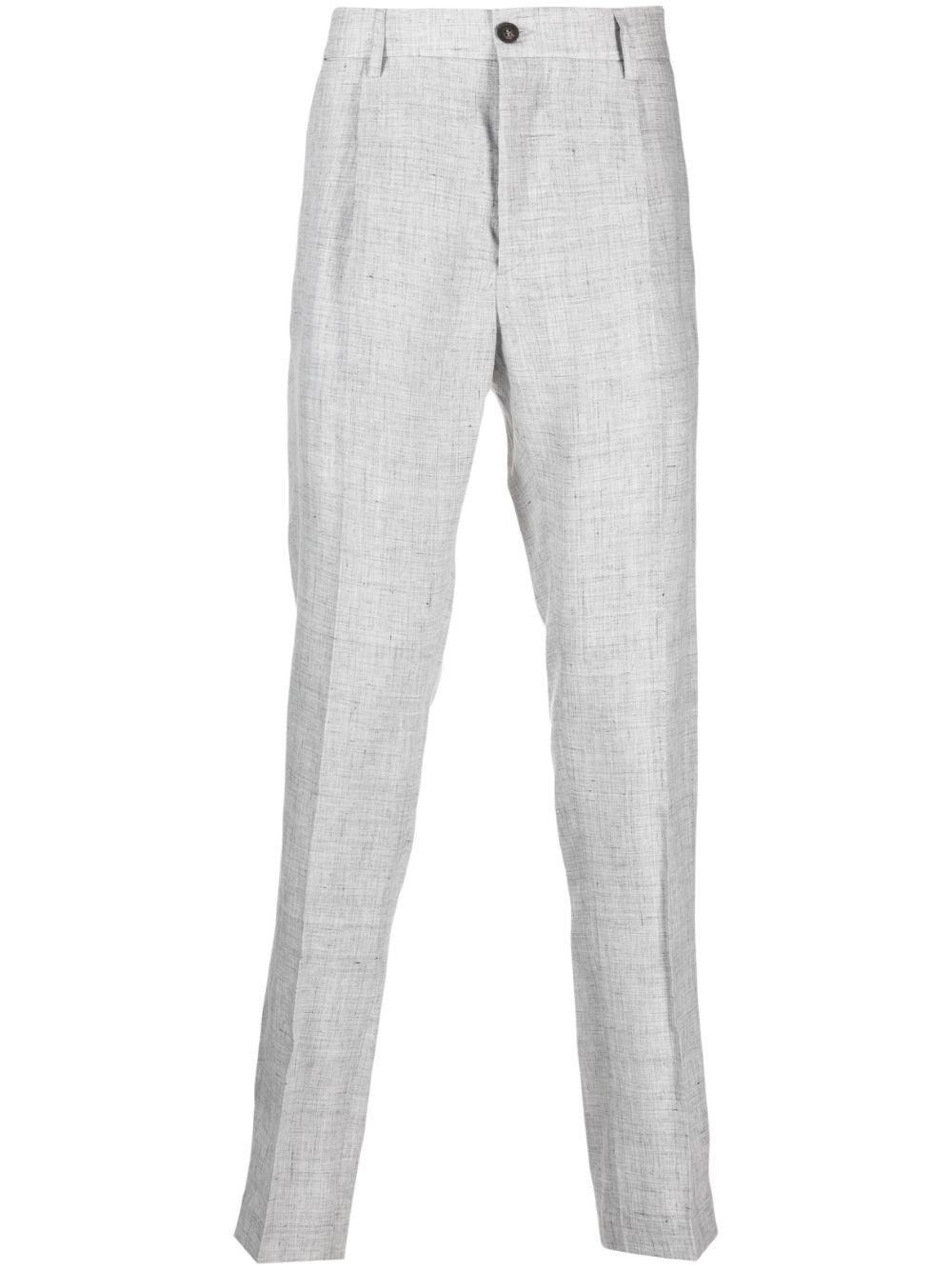 Peserico Micro Pied De Poule Chino Pants in Gray for Men | Lyst