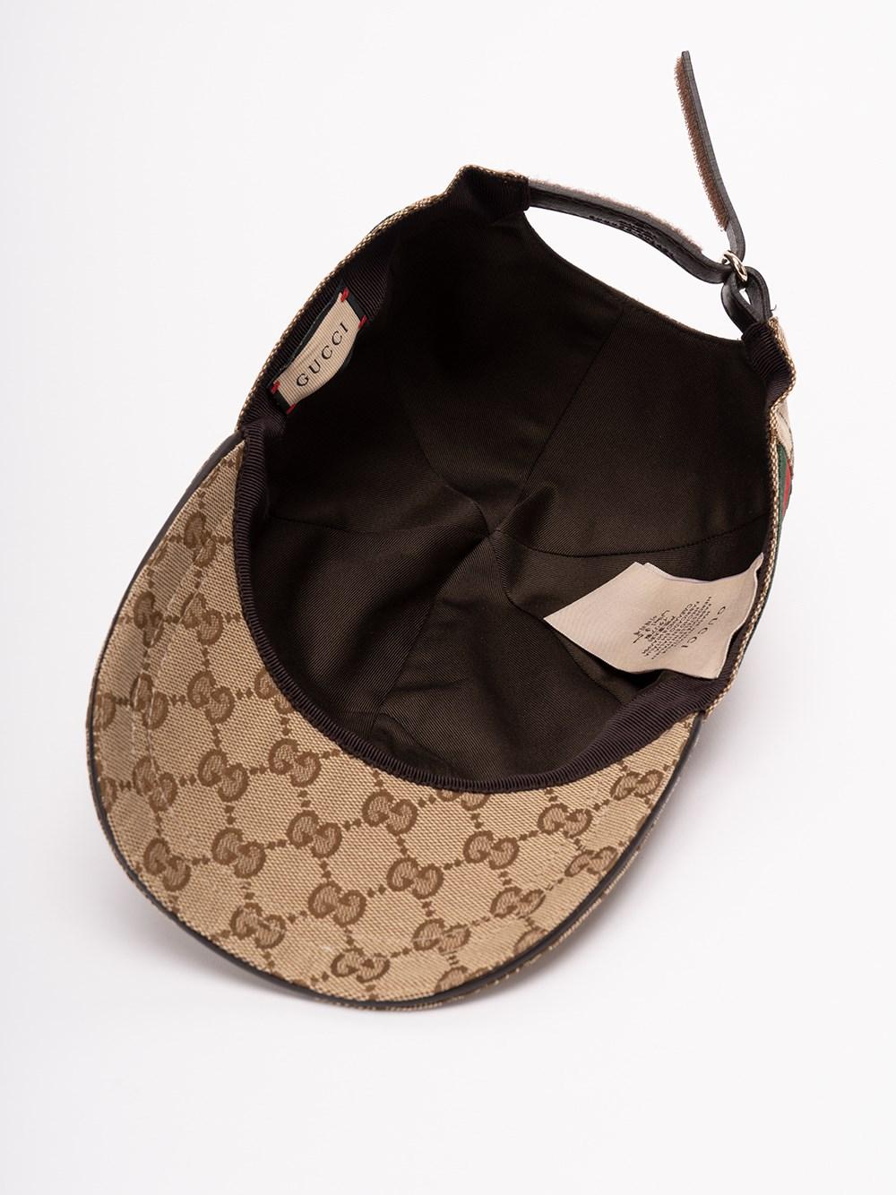 Gucci `original Gg Canvas` Baseball Hat With `web` in Natural | Lyst