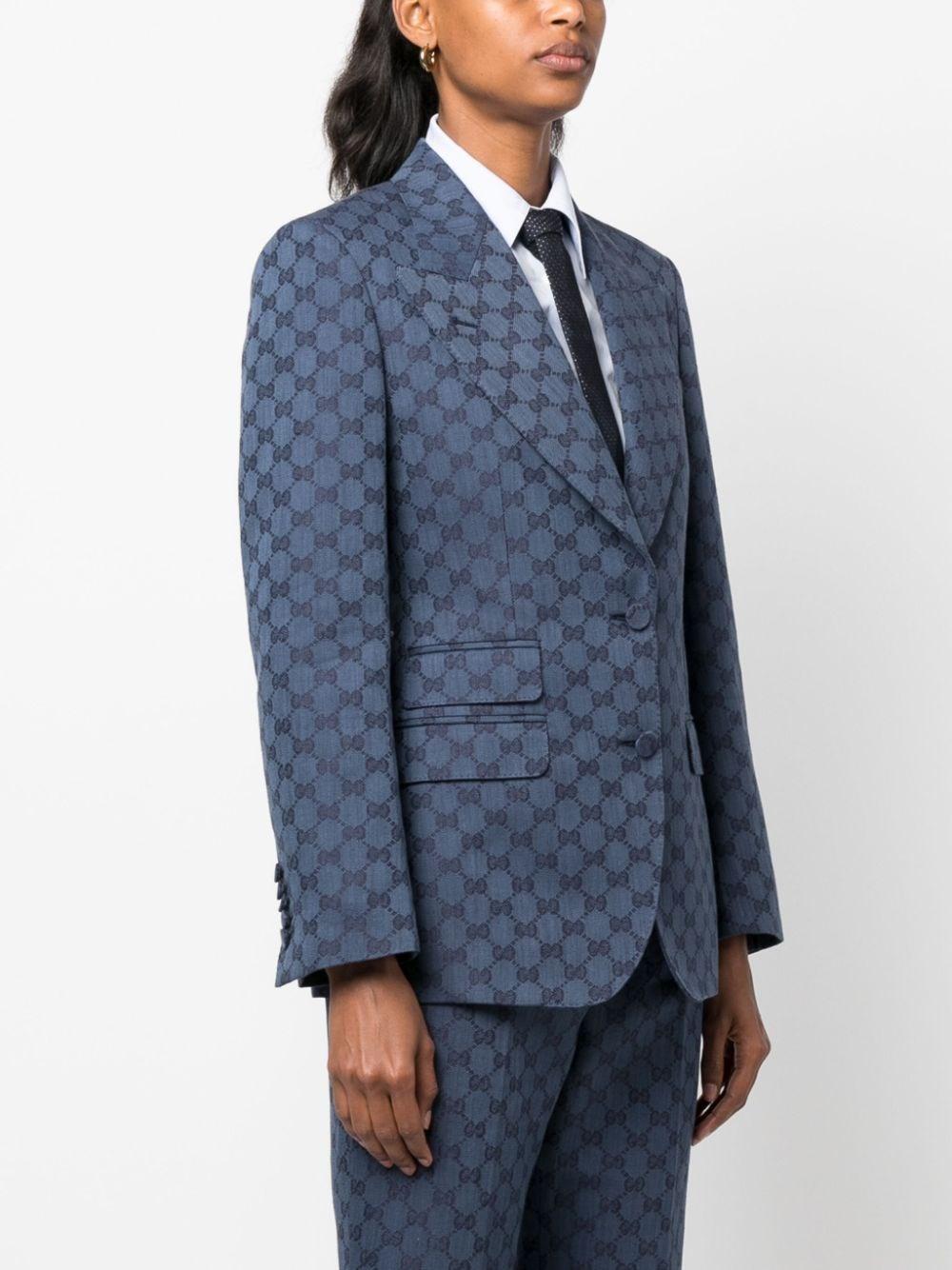 Louis Vuitton Single-Breasted Tailored Jacquard Jacket