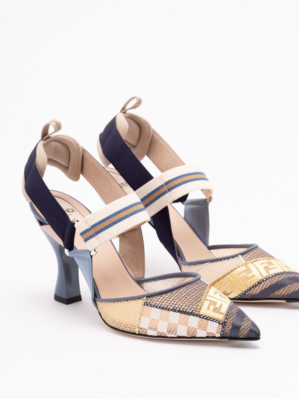 パンプス Fendi Colibri Patchwork Pumps With Ff Embroidery Fendi 'Colibrã¬ Patchwork' Pumps With 'Ff' Embroidery in