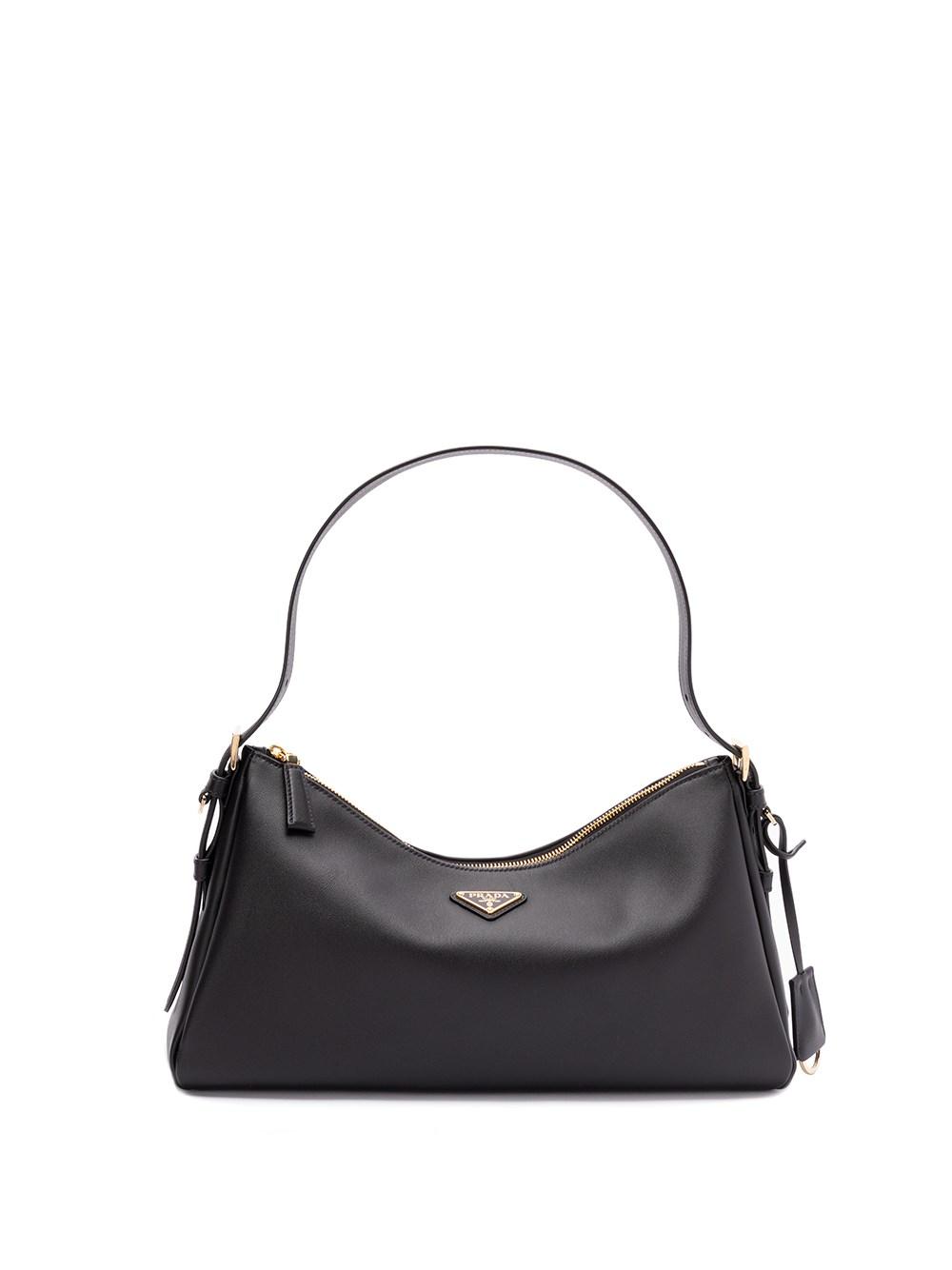 【送料&関税込】Prada Black Nylon Large AimA£ACe Shoulder Ba Black Prada Aimée large Re-Nylon shoulder bag with grommet
