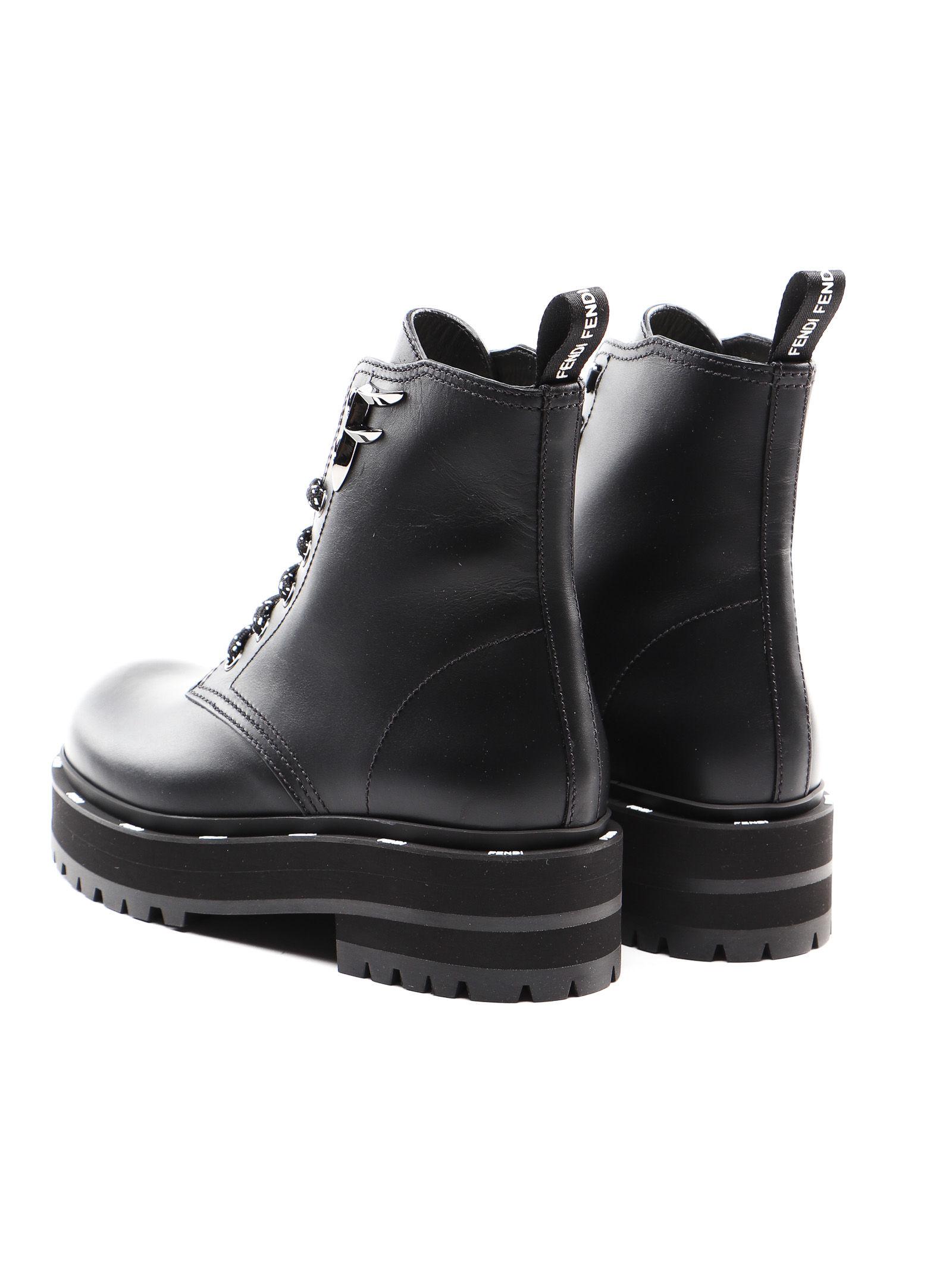 fendi leather combat boots