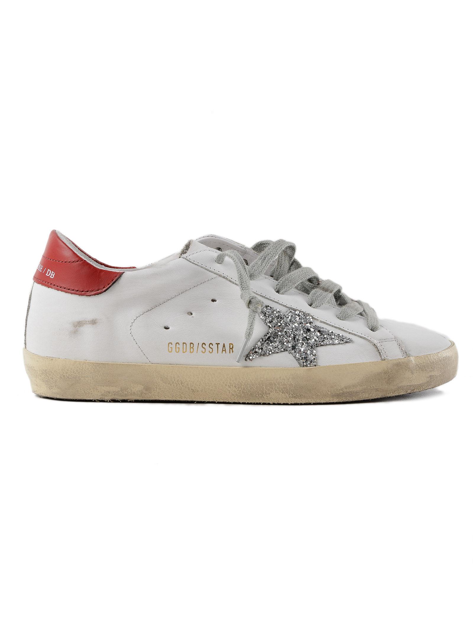 golden goose red glitter