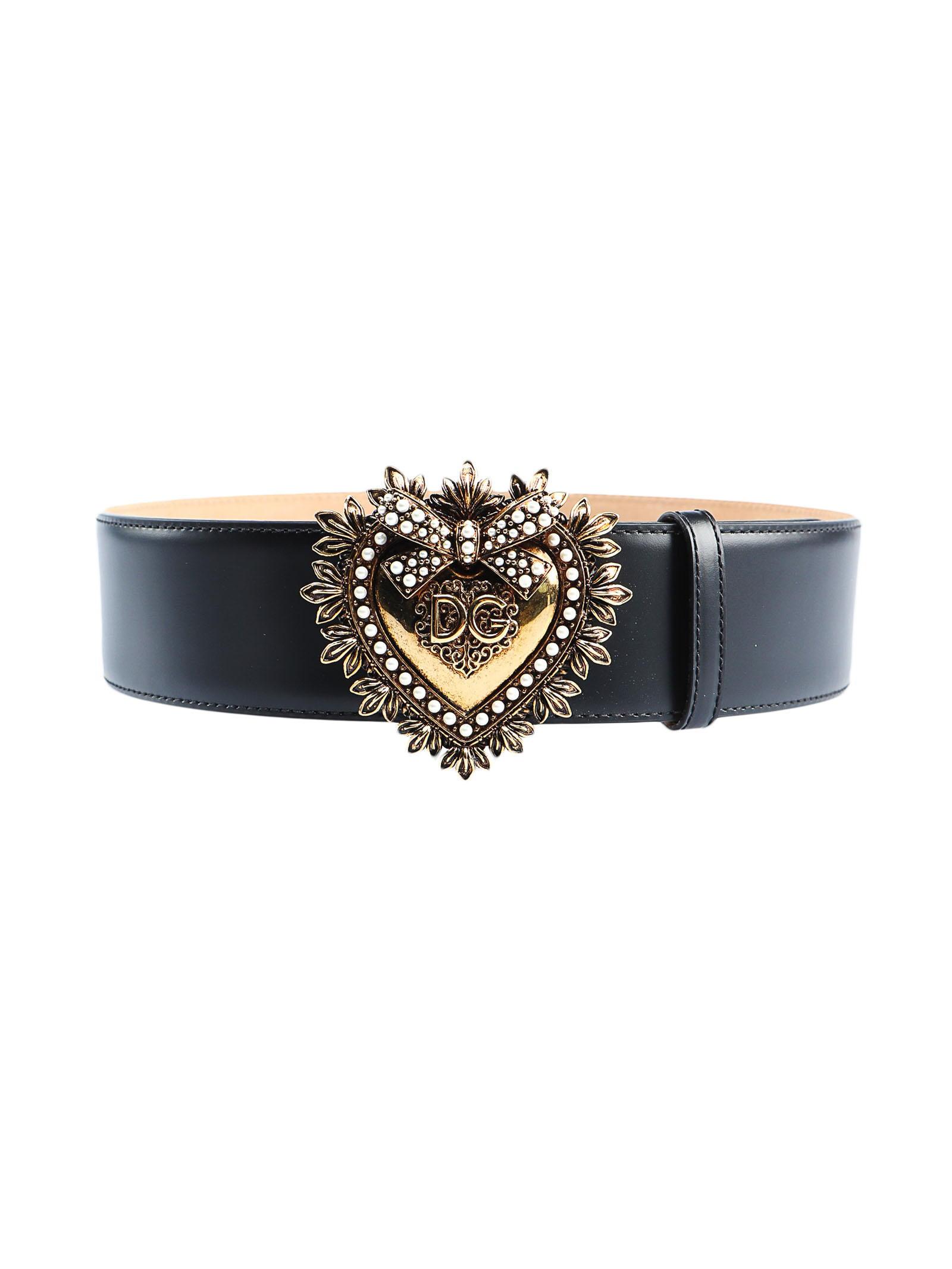 Dolce & Gabbana Leather Devotion Belt - Lyst