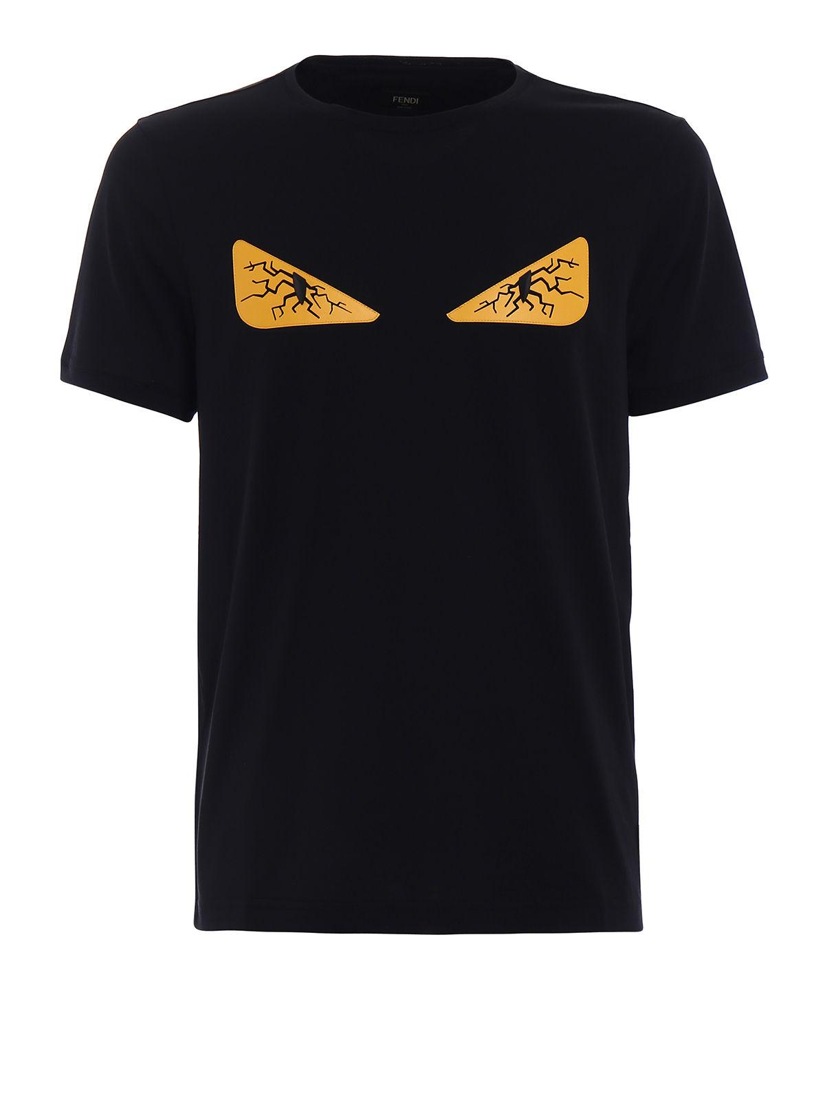 Fendi Cotton Bugs Tired Eyes T-shirt in Black for Men - Lyst