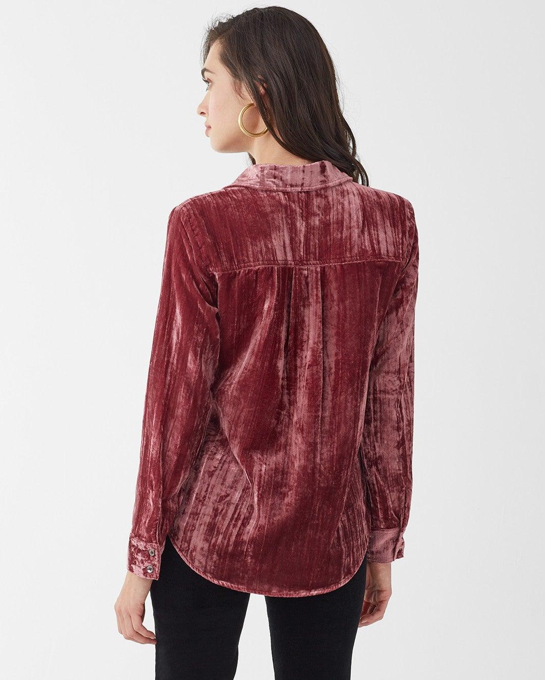 Splendid moonstone velvet shirt hotsell