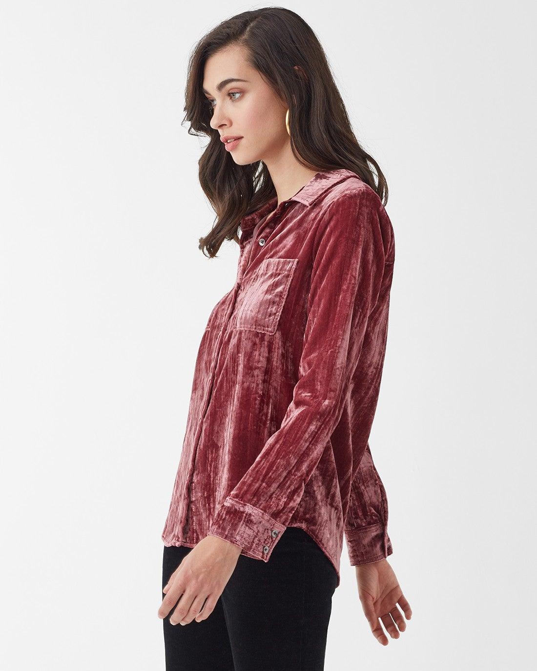 splendid moonstone velvet shirt