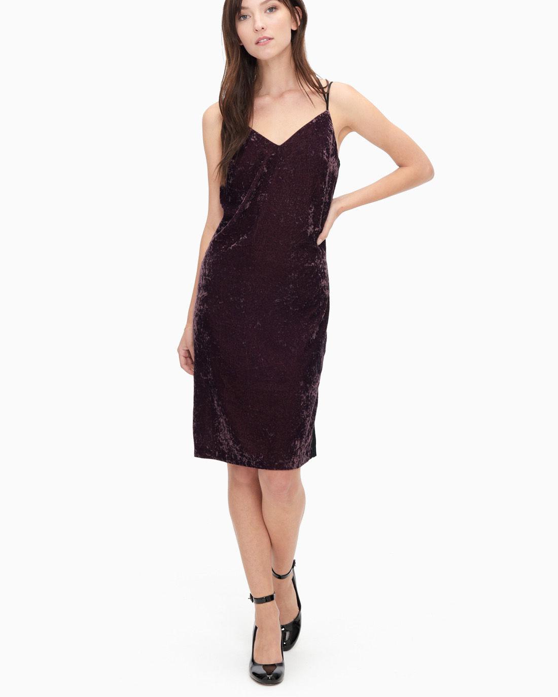 black velvet cami dress