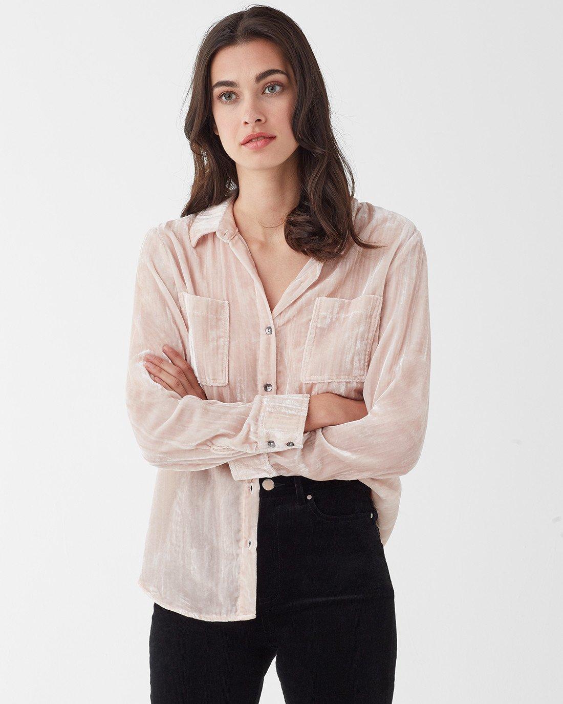 splendid moonstone velvet shirt
