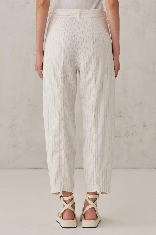 Transit Comfort Fit Trousers In Pinstripe Stretch Linen And Viscose in  Natural | Lyst
