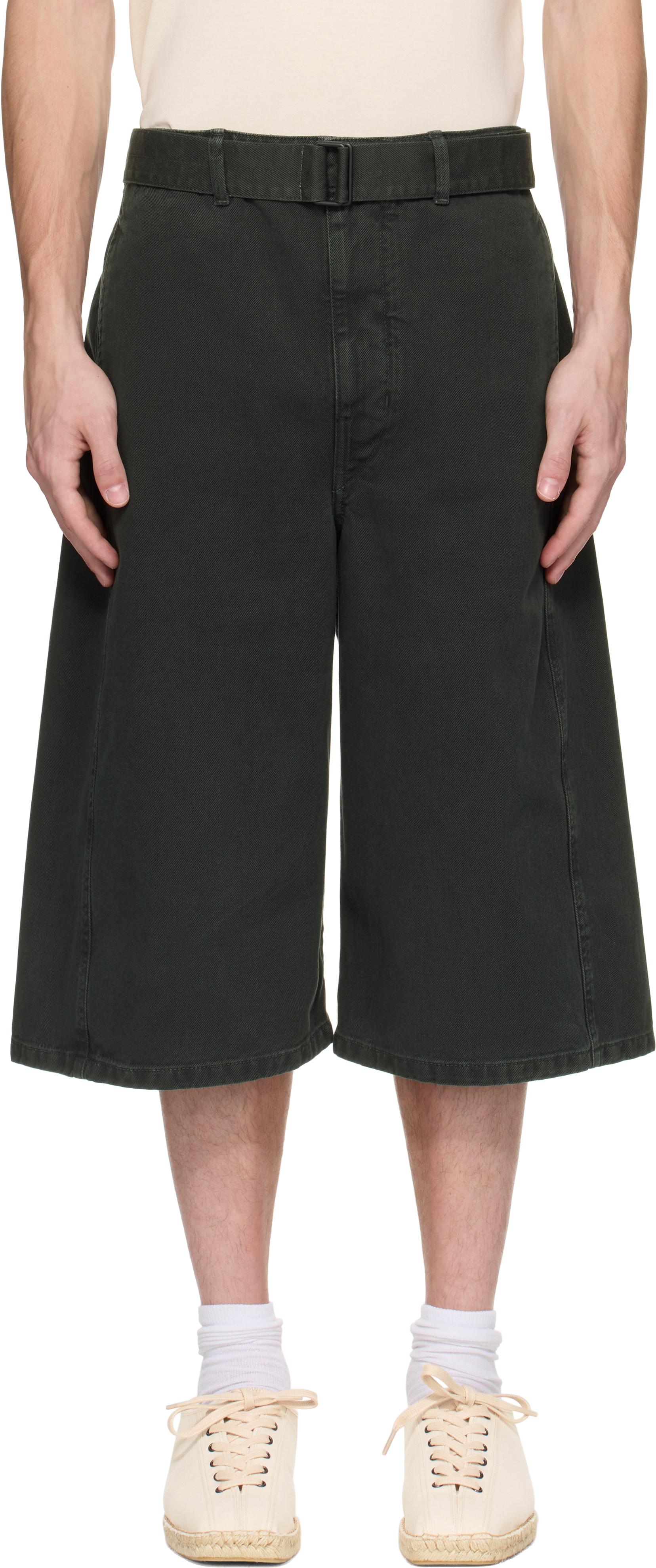Lemaire Twisted Denim Shorts in Black for Men | Lyst