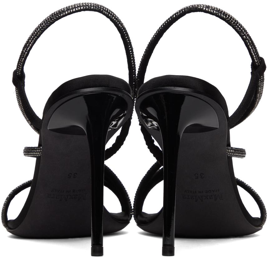 Max Mara レディース ブラック Stark ヒールサンダル ヒール 