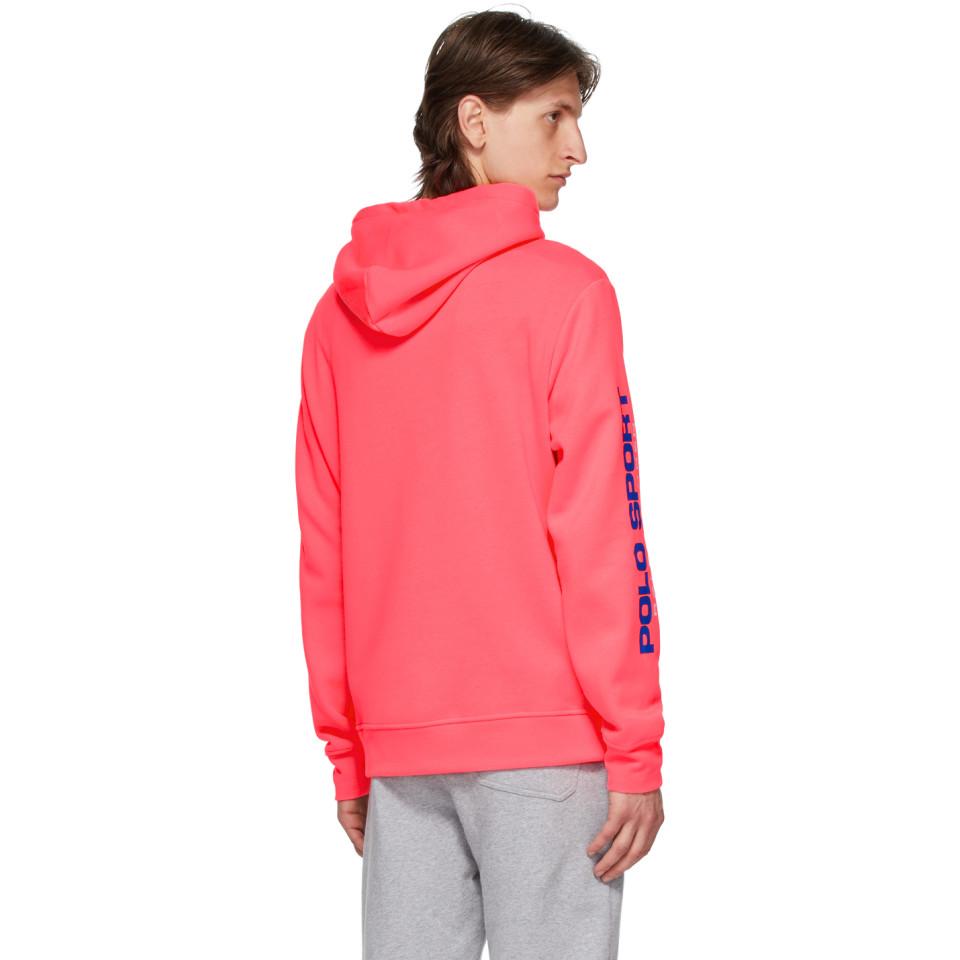 Polo sport fleece hoodie pink Clearance