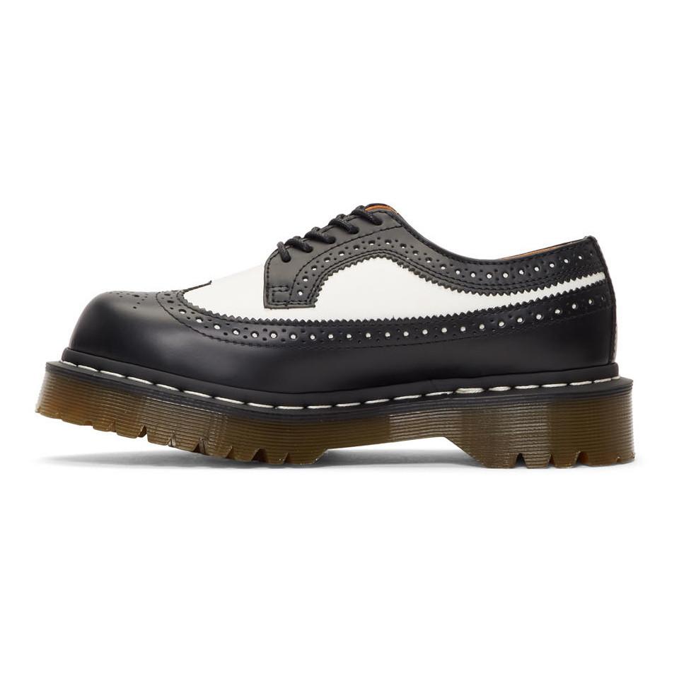Dr. Martens Leather Black And White 3989 Bex Brogues | Lyst