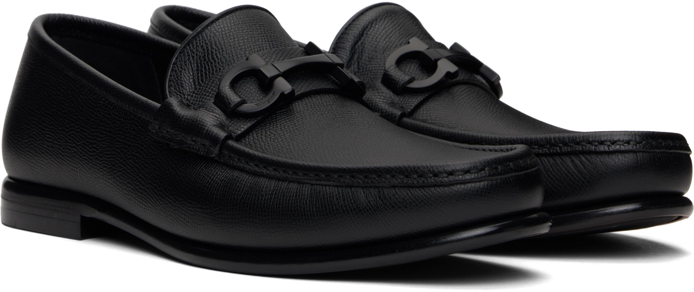 Salvatore Ferragamo ブラック ローファー 5M Moccasin with Gancini ornament - Men | Ferragamo