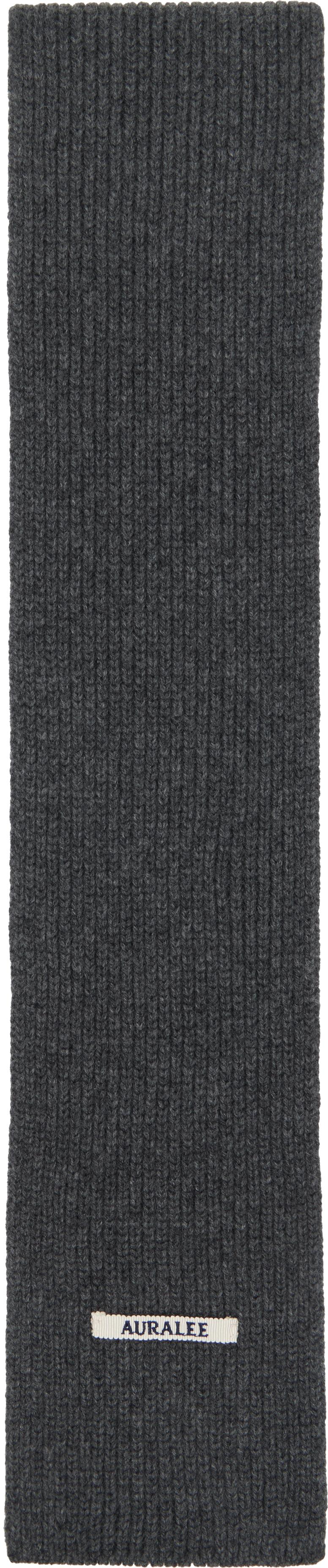 AURALEE Light Cashmere Knit Stole in Black for Men | Lyst