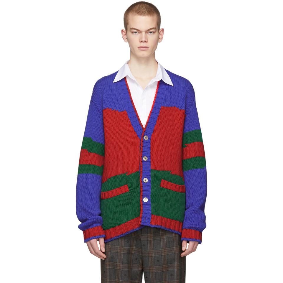 green striped cardigan