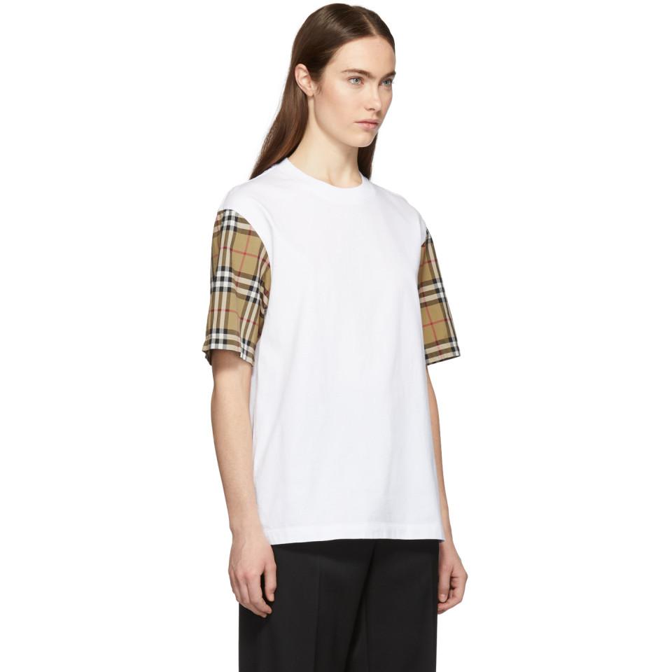 burberry white check shirt