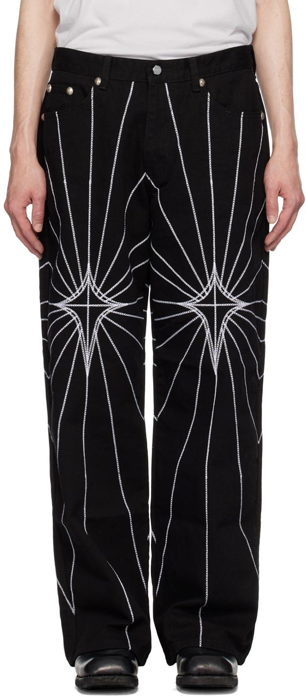 THUG CLUB Chain Stitch Jeans in Black for Men | Lyst