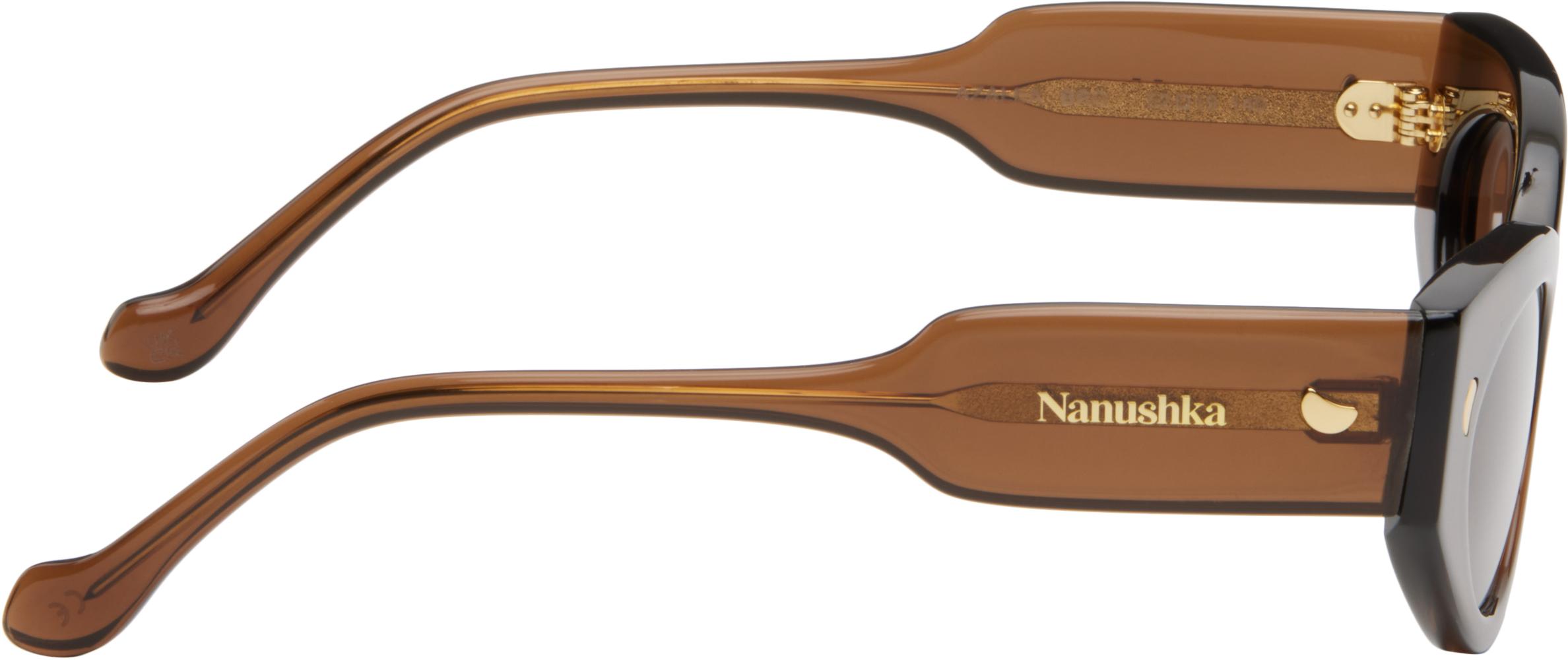 【関税込み】Nanushka ブラウン Azalea サングラス Azalea - Bio-Plastic Cat-Eye Sunglasses - Brown – Nanushka