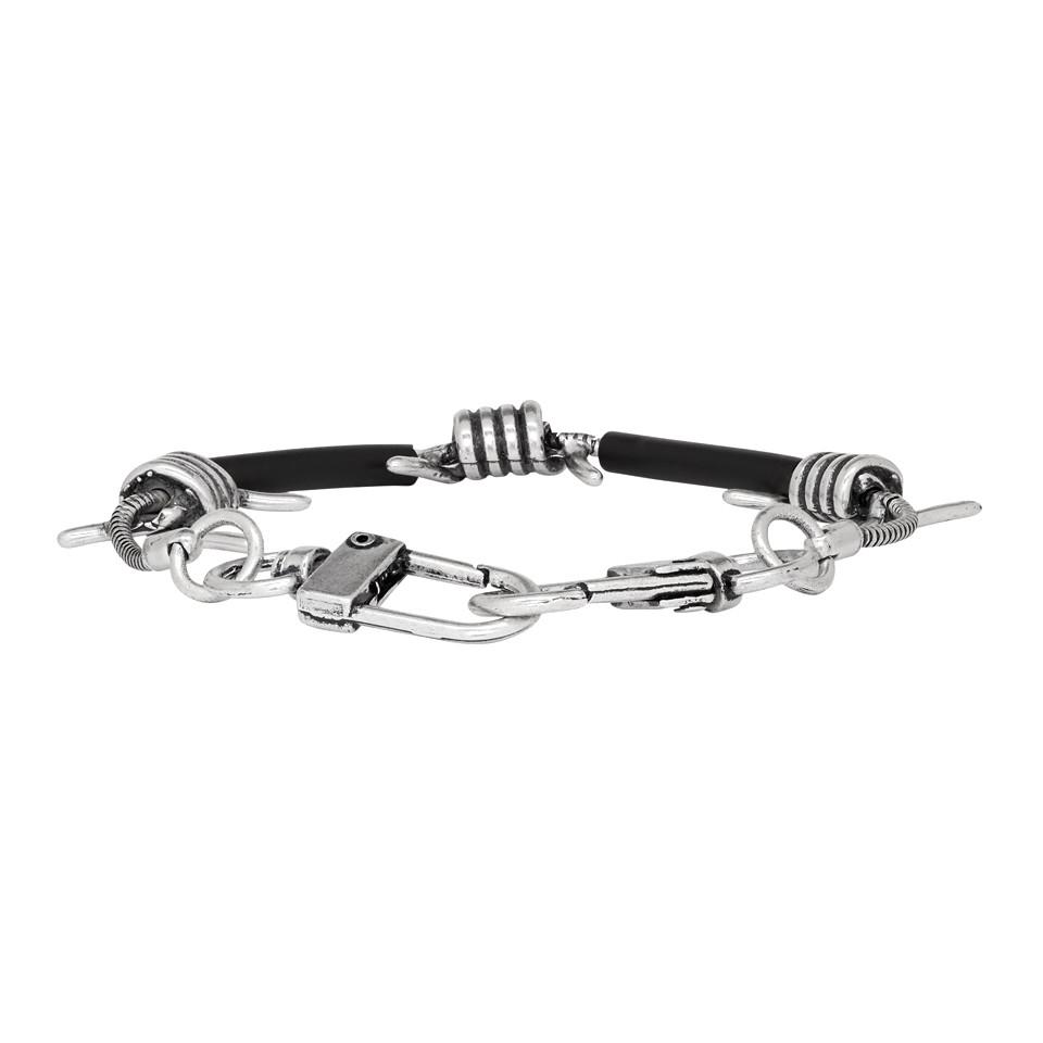 Heron Preston Silver Barbwire Bracelet in Metallic for Men - Lyst