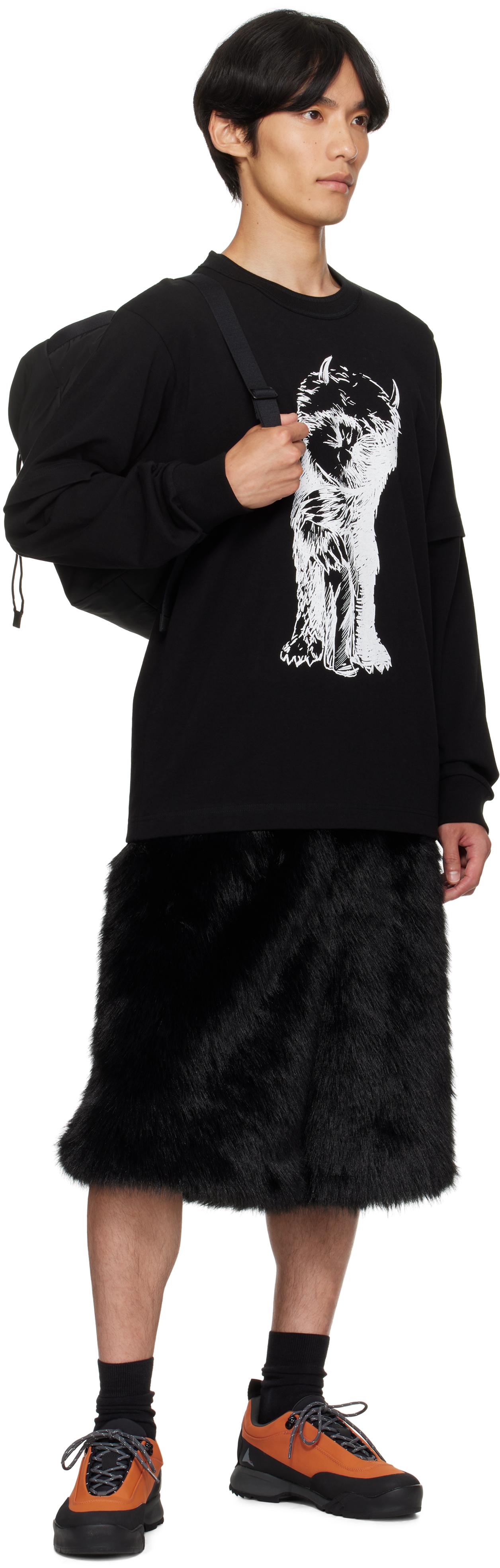 Sacai 'Where The Wild Things Are' Cotton T-Shirt in Black for Men