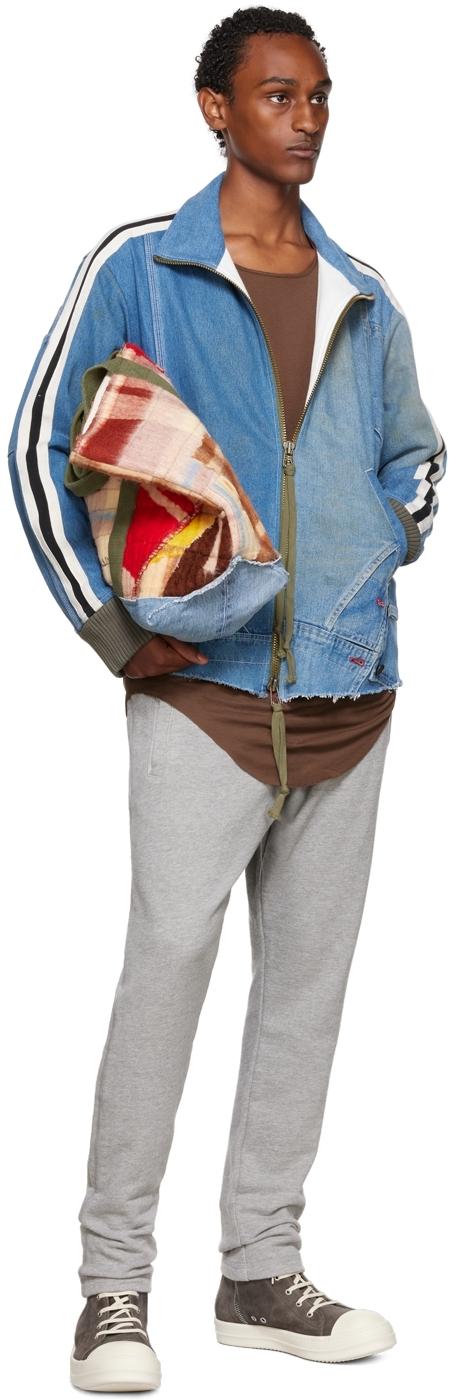 Denim jacket with track hotsell pants